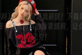 深入动漫游戏彩蛋！下载黑网料，享受最新黑网料的独家爆料，让你乐趣无穷！